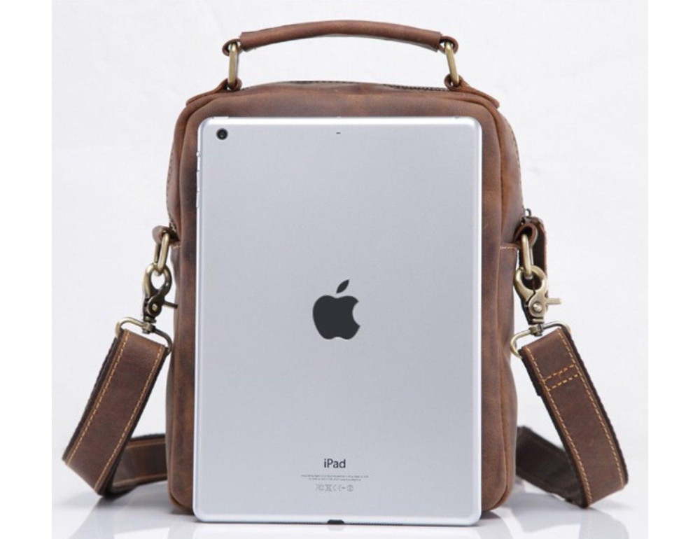 Сумка чоловіча через шкіряне плече з ручкою Tiding Bag NM15-6096R - Фотографія № 5