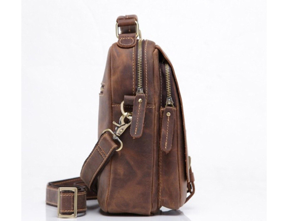 Сумка чоловіча через шкіряне плече з ручкою Tiding Bag NM15-6096R - Фотографія № 6