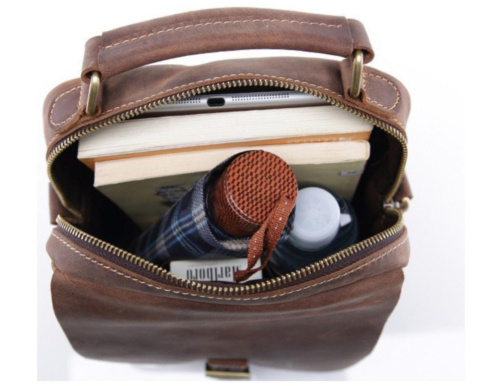 Сумка чоловіча через шкіряне плече з ручкою Tiding Bag NM15-6096R - Фотографія № 8