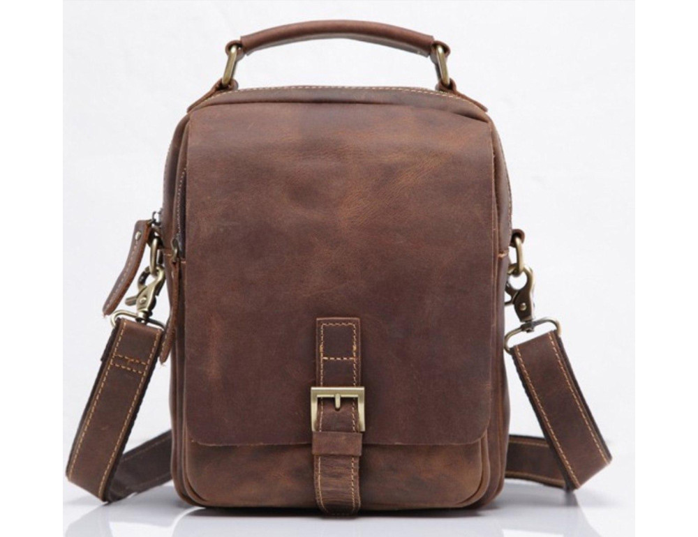 Сумка чоловіча через шкіряне плече з ручкою Tiding Bag NM15-6096R - Фотографія № 9