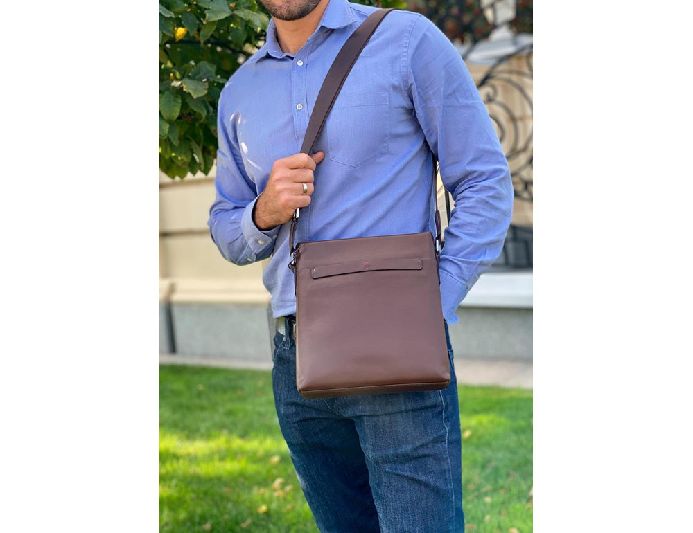 Мессенджер через плечо мужской кожаный Tiding Bag NM17-1018-2C - Фото № 2