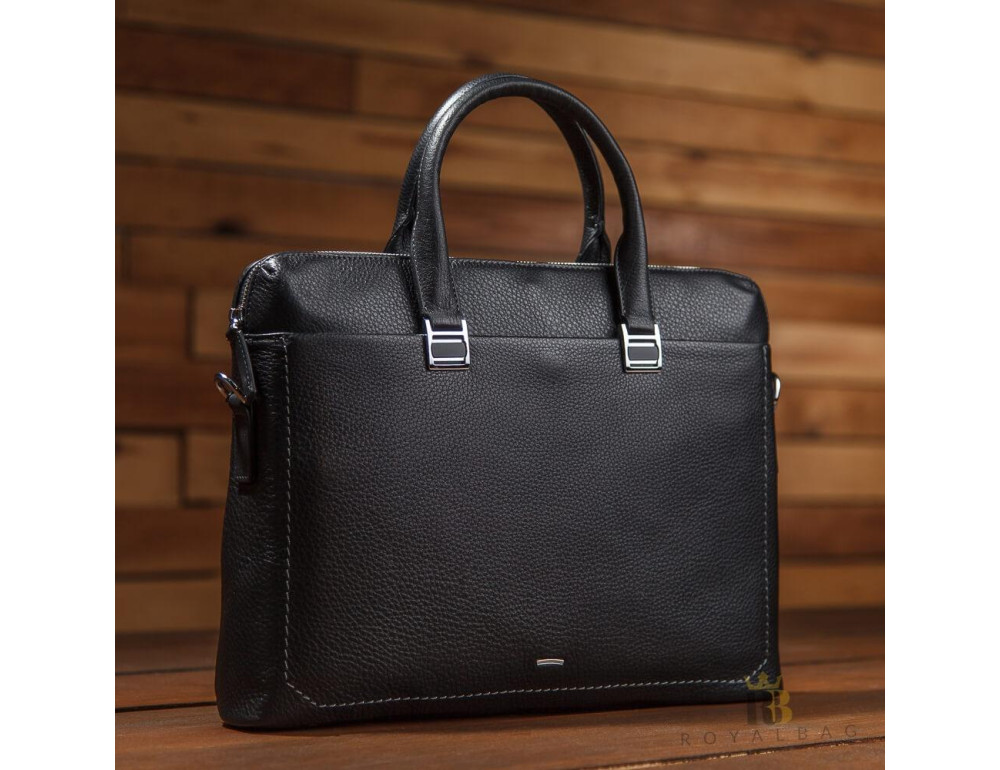 Деловая кожаная сумка под документы А4 и ноутбук Tiding Bag NM17-9069-5A - Фото № 2