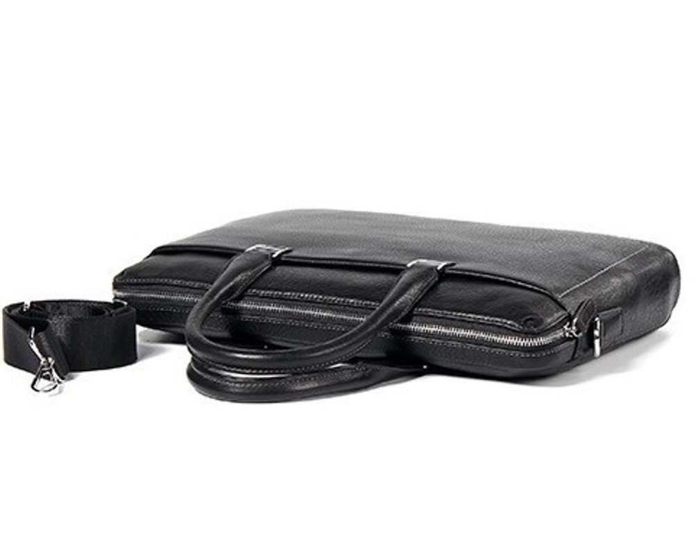 Деловая кожаная сумка под документы А4 и ноутбук Tiding Bag NM17-9069-5A - Фото № 4