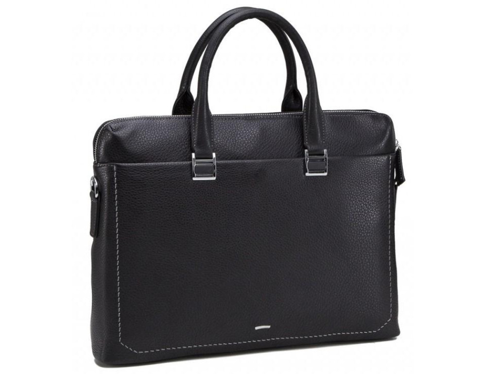 Деловая кожаная сумка под документы А4 и ноутбук Tiding Bag NM17-9069-5A - Фото № 6