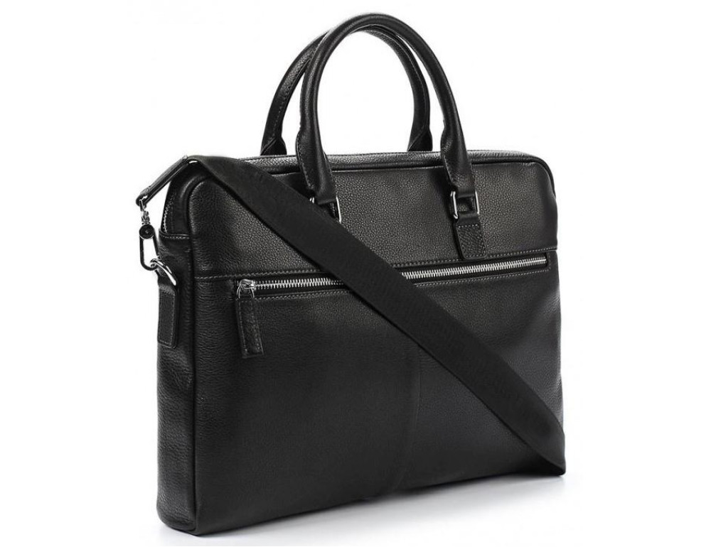 Деловая кожаная сумка под документы А4 и ноутбук Tiding Bag NM17-9069-5A - Фото № 9