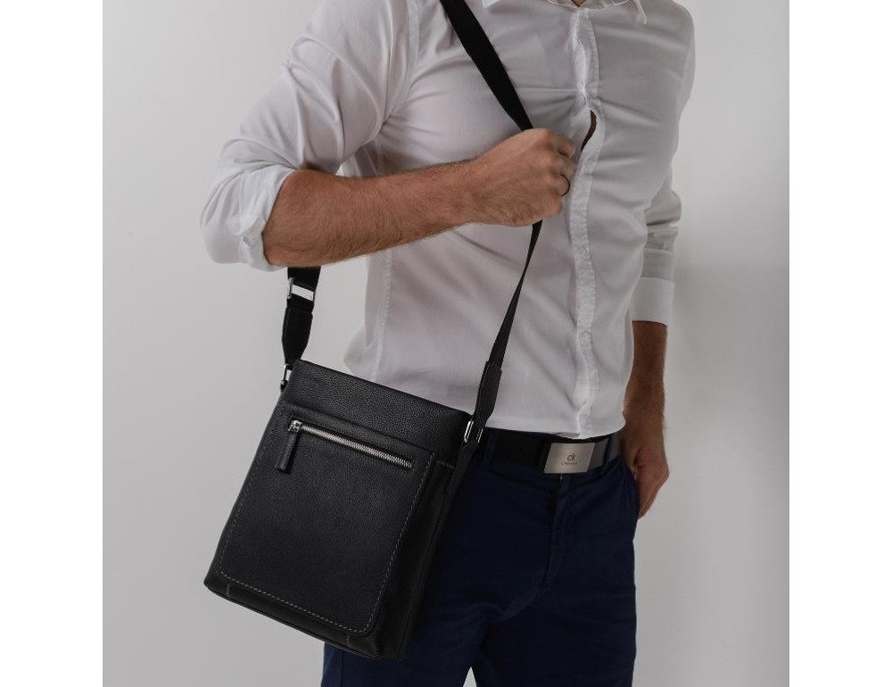 Класична чоловіча шкіряна сумка через плече TIDING BAG NM17-9105-2A - Фотографія № 4