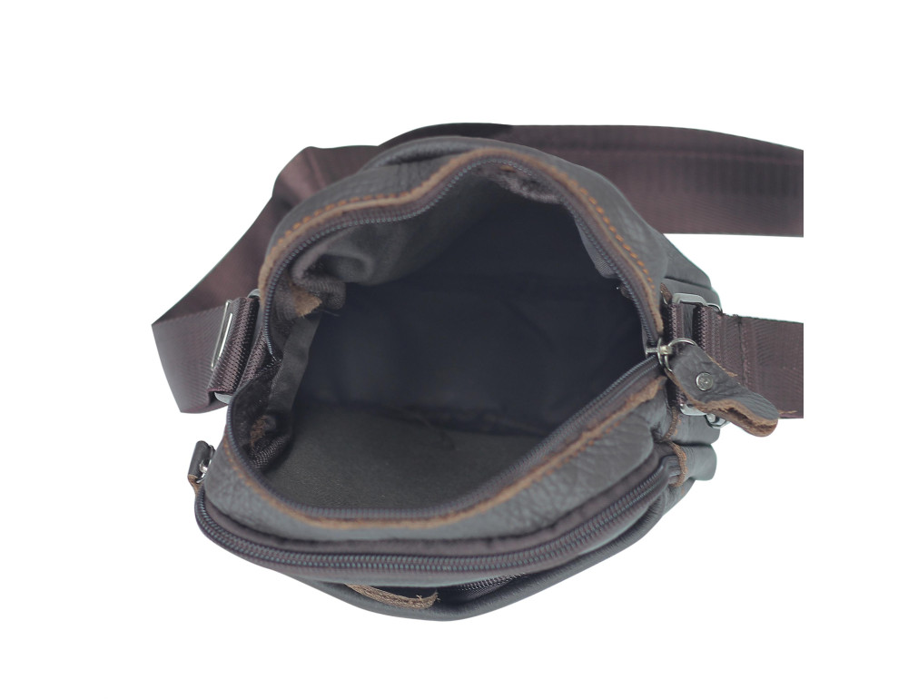 Сумка через плечо маленькая коричневая Tiding Bag NM20-1811DB - Фото № 3