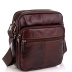 Шкіряна чоловіча сумка через плече коричнева Tiding Bag NM20-2610C - Фотографія № 100
