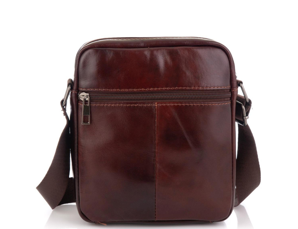 Шкіряна чоловіча сумка через плече коричнева Tiding Bag NM20-2610C - Фотографія № 4