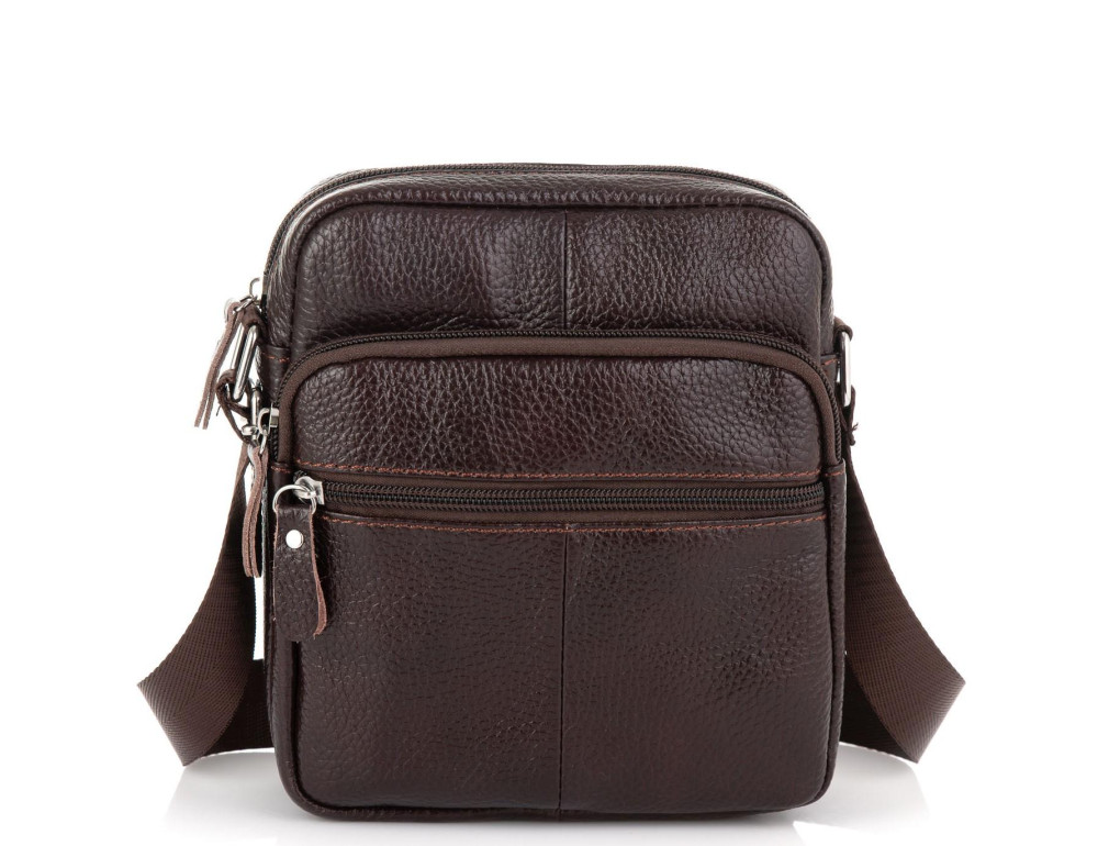 Коричневая мужская сумка Tiding Bag NM20-2610DB - Фото № 5