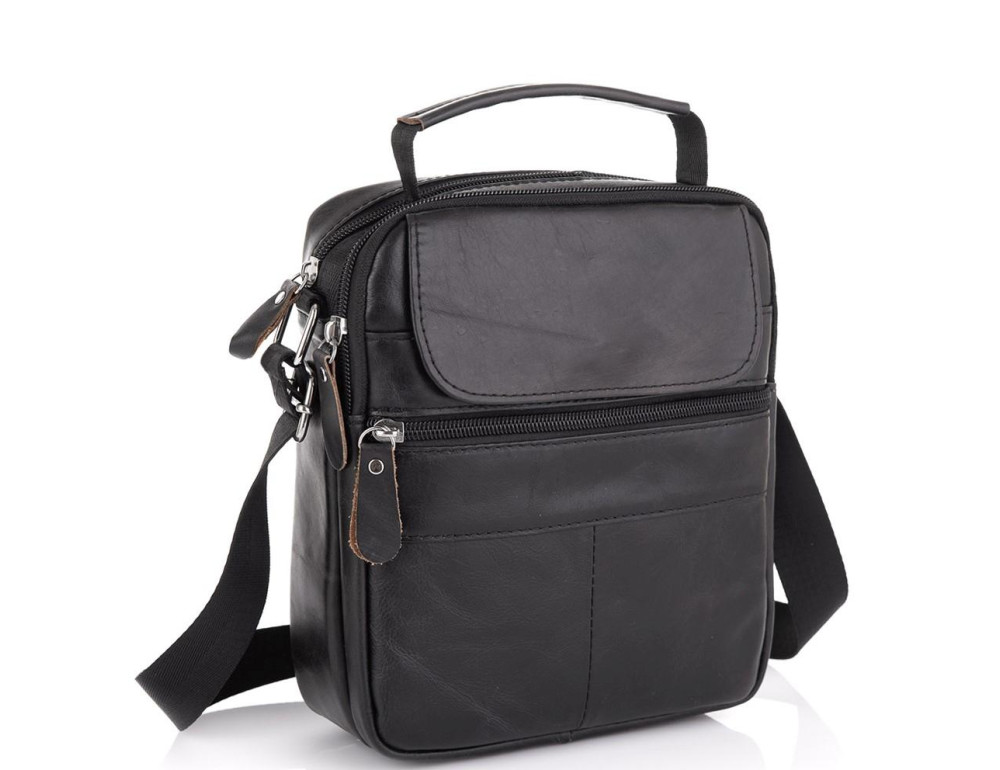 Черная мужская сумка-мессенджер Tiding Bag NM20-6021A - Фото № 1 Черная мужская сумка-мессенджер Tiding Bag NM20-6021A - Фото № 1