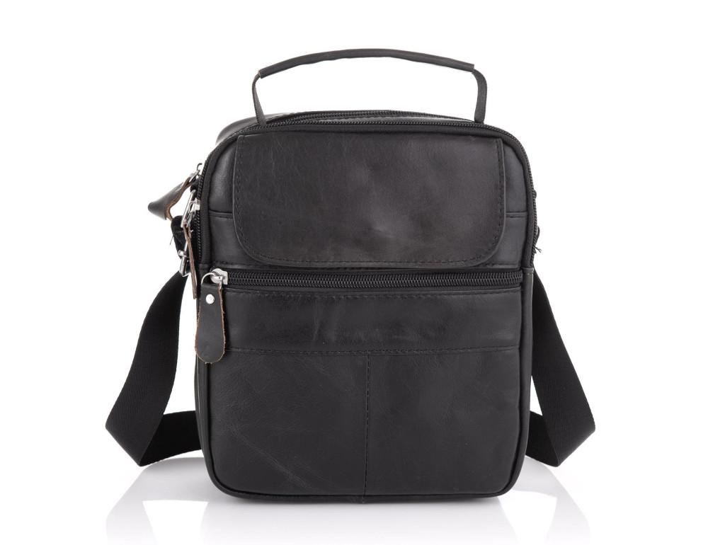 Черная мужская сумка-мессенджер Tiding Bag NM20-6021A - Фото № 5