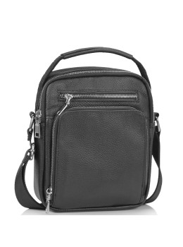 Мужская сумка через плечо черная с ручкой Tiding Bag NM23-2304A