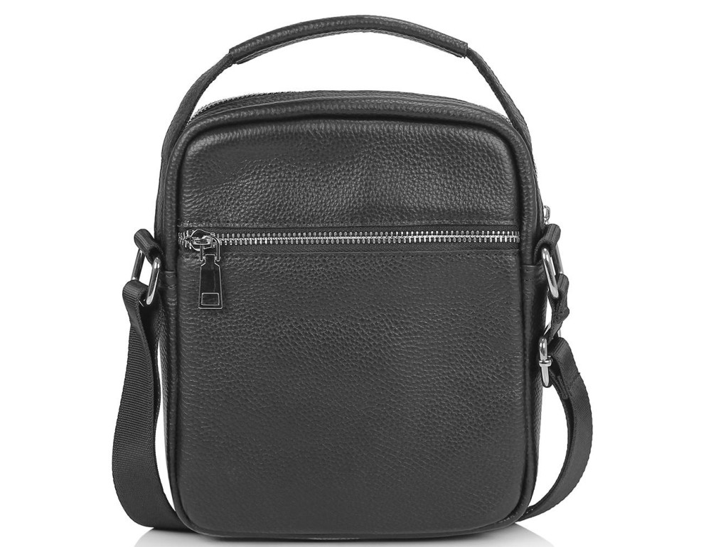 Мужская сумка через плечо черная с ручкой Tiding Bag NM23-2304A - Фото № 4