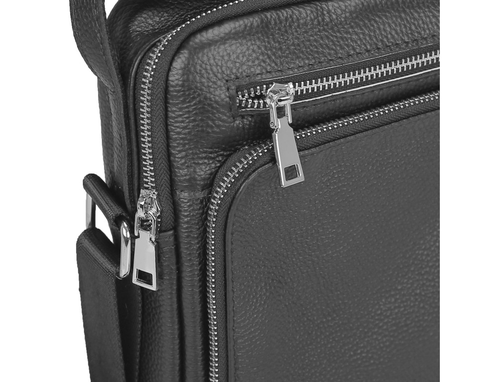 Чоловіча сумка-месенджер через чорне плече Tiding Bag NM23-2305A - Фотографія № 2
