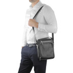 Чоловіча сумка-месенджер через чорне плече Tiding Bag NM23-2305A - Фотографія № 103