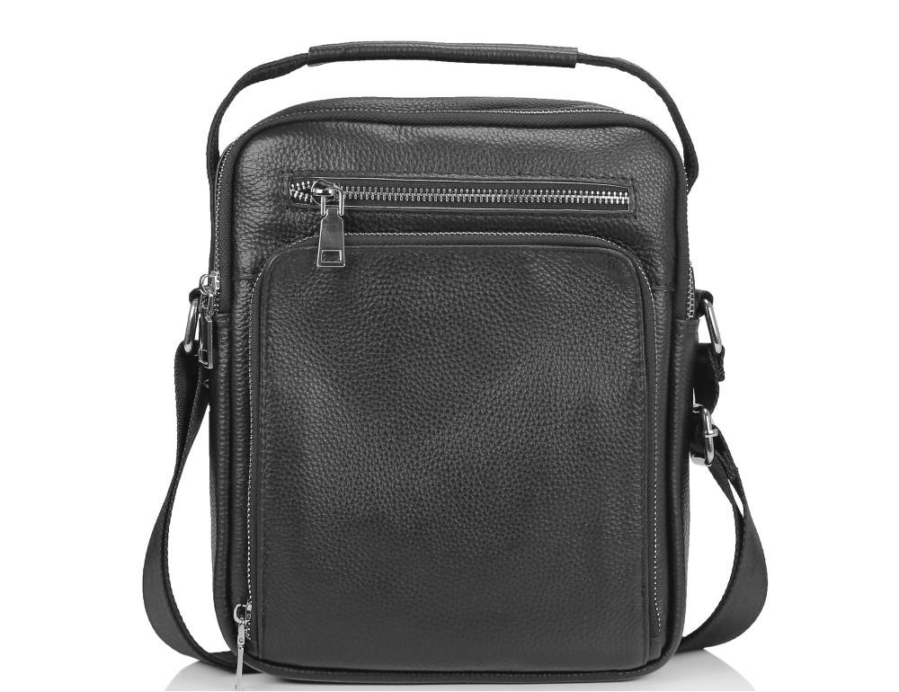 Чоловіча сумка-месенджер через чорне плече Tiding Bag NM23-2305A - Фотографія № 5
