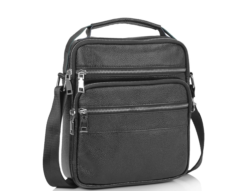 Мужская кожаная сумка через плечо мессенджер Tiding Bag NM23-2306A - Фото № 1 Мужская кожаная сумка через плечо мессенджер Tiding Bag NM23-2306A - Фото № 1