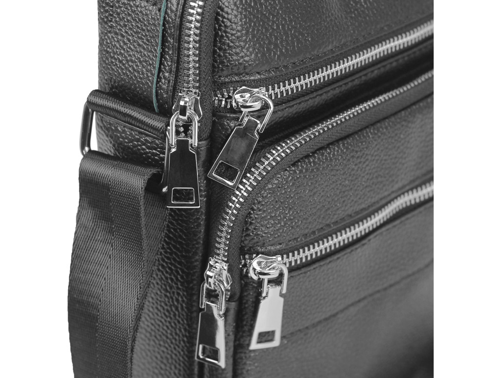 Мужская кожаная сумка через плечо мессенджер Tiding Bag NM23-2306A - Фото № 2