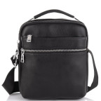 Мужская черная кожаная сумка через плечо Tiding Bag NM23-6013A - Фото № 104 Мужская черная кожаная сумка через плечо Tiding Bag NM23-6013A - Фото № 104