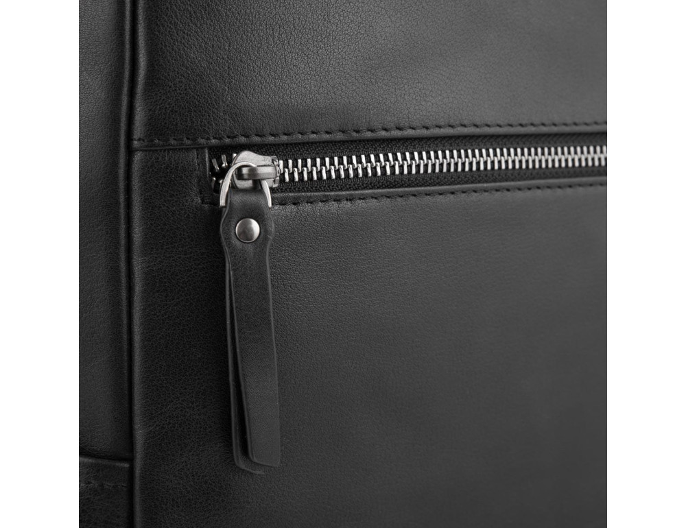 Черный стильный кожаный мужской рюкзак Tiding Bag NM29-2679BA - Фото № 2
