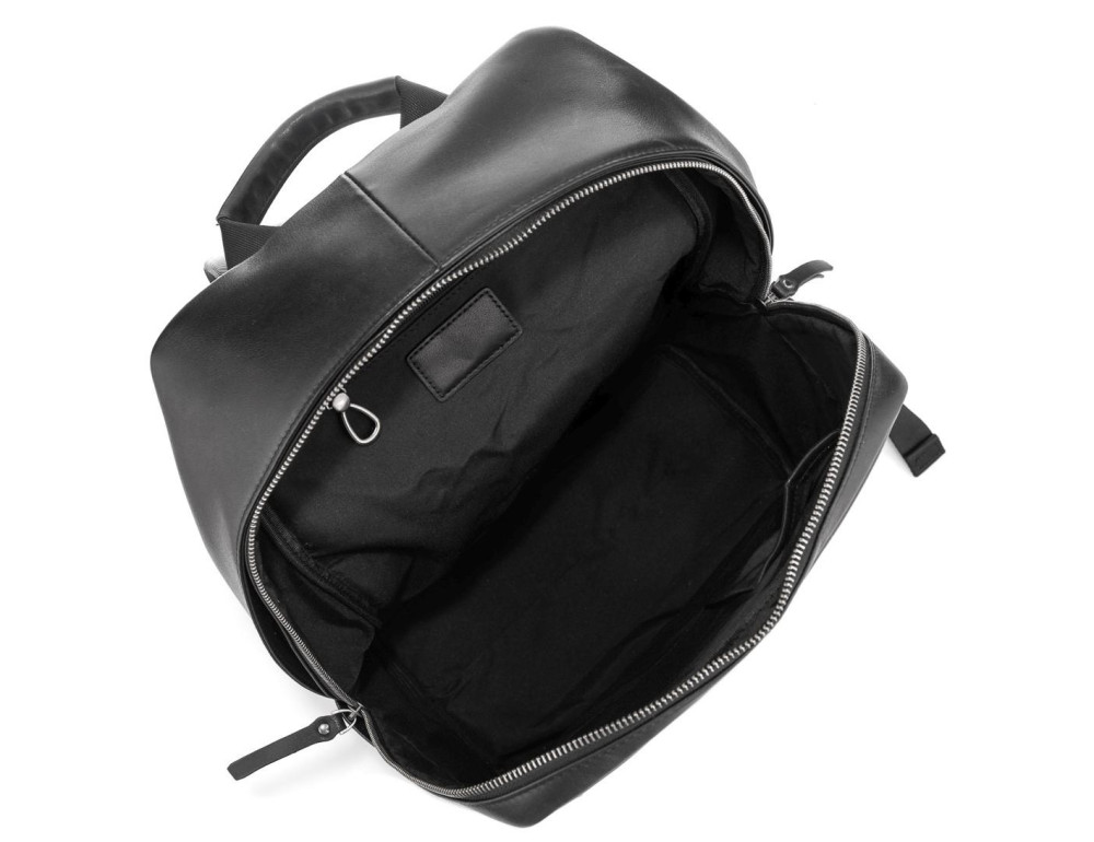 Черный стильный кожаный мужской рюкзак Tiding Bag NM29-2679BA - Фото № 3