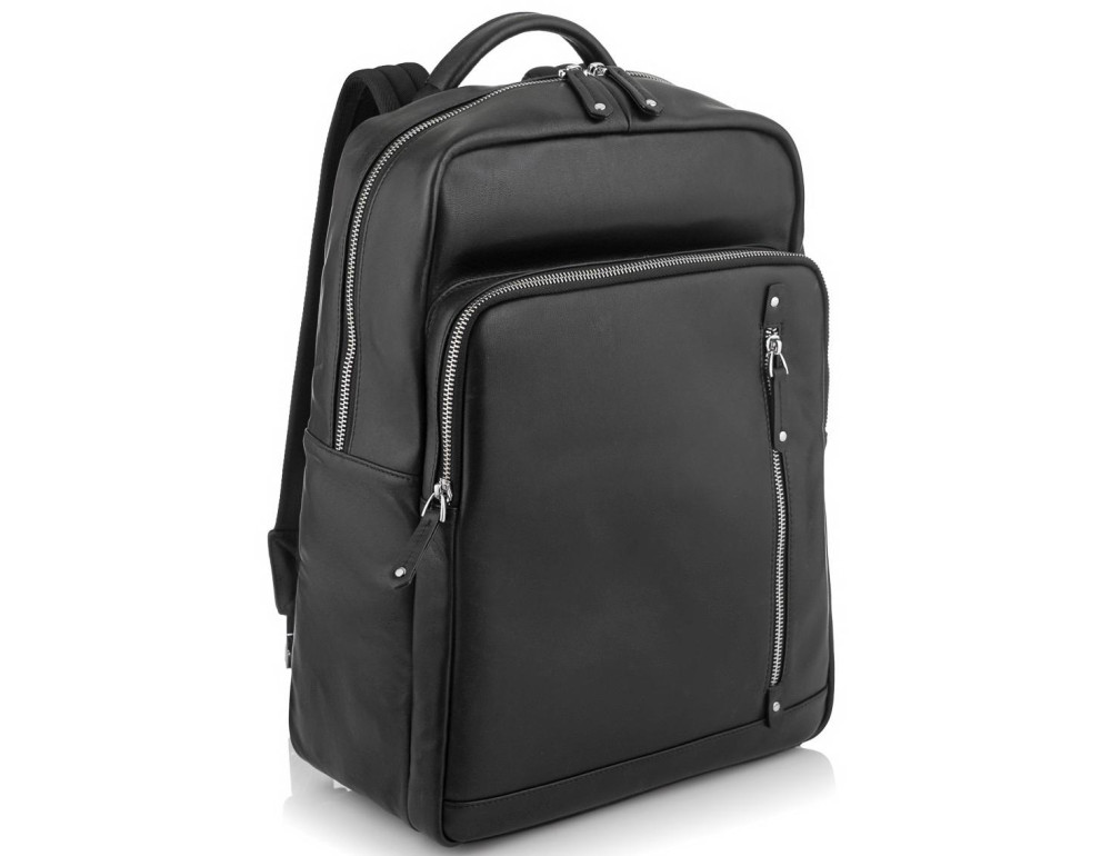 Стильный кожаный мужской рюкзак черного цвета Tiding Bag NM29-5073BA - Фото № 1 Стильный кожаный мужской рюкзак черного цвета Tiding Bag NM29-5073BA - Фото № 1