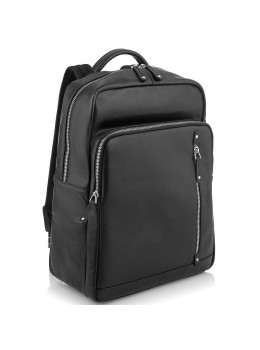 Стильный кожаный мужской рюкзак черного цвета Tiding Bag NM29-5073BA
