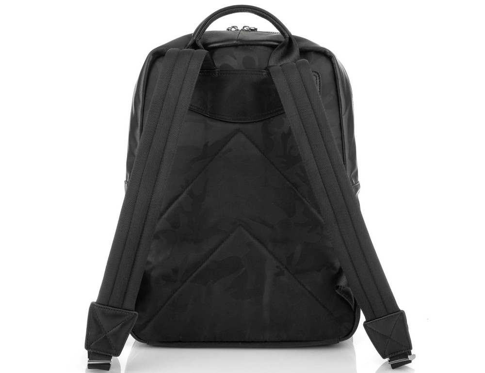 Стильный кожаный мужской рюкзак черного цвета Tiding Bag NM29-5073BA - Фото № 6
