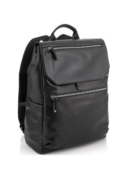 Мужской кожаный рюкзак черный Tiding Bag NM29-88066A