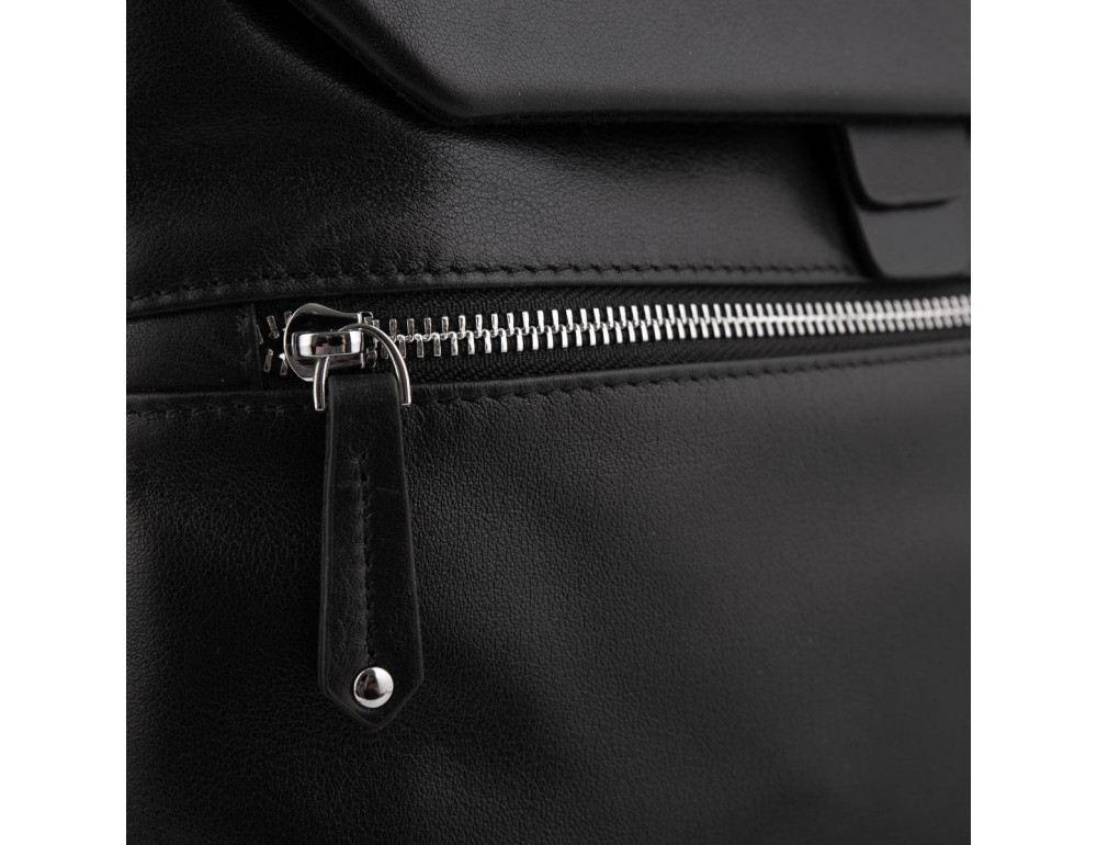 Чоловічий шкіряний рюкзак чорний Tiding Bag NM29-88066A - Фотографія № 2