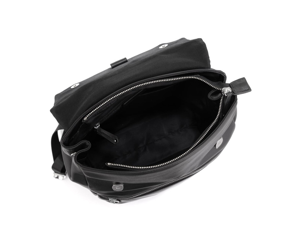 Чоловічий шкіряний рюкзак чорний Tiding Bag NM29-88066A - Фотографія № 3