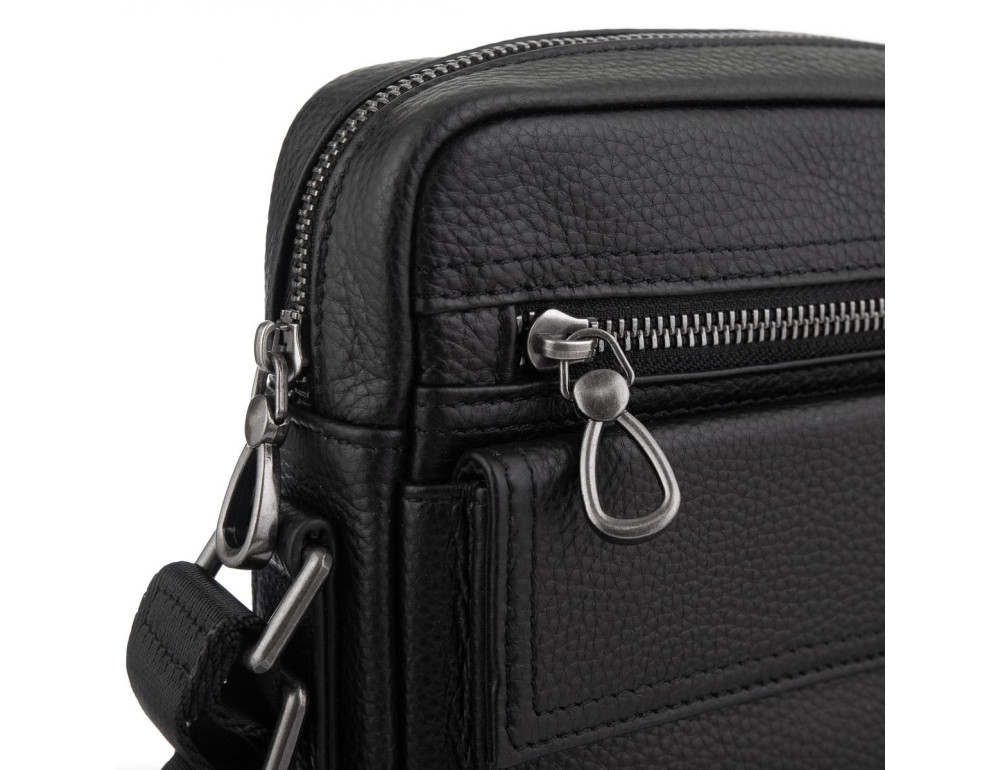 Чорна шкіряна сумка чоловіча Tiding Bag NM29-88079A - Фотографія № 3