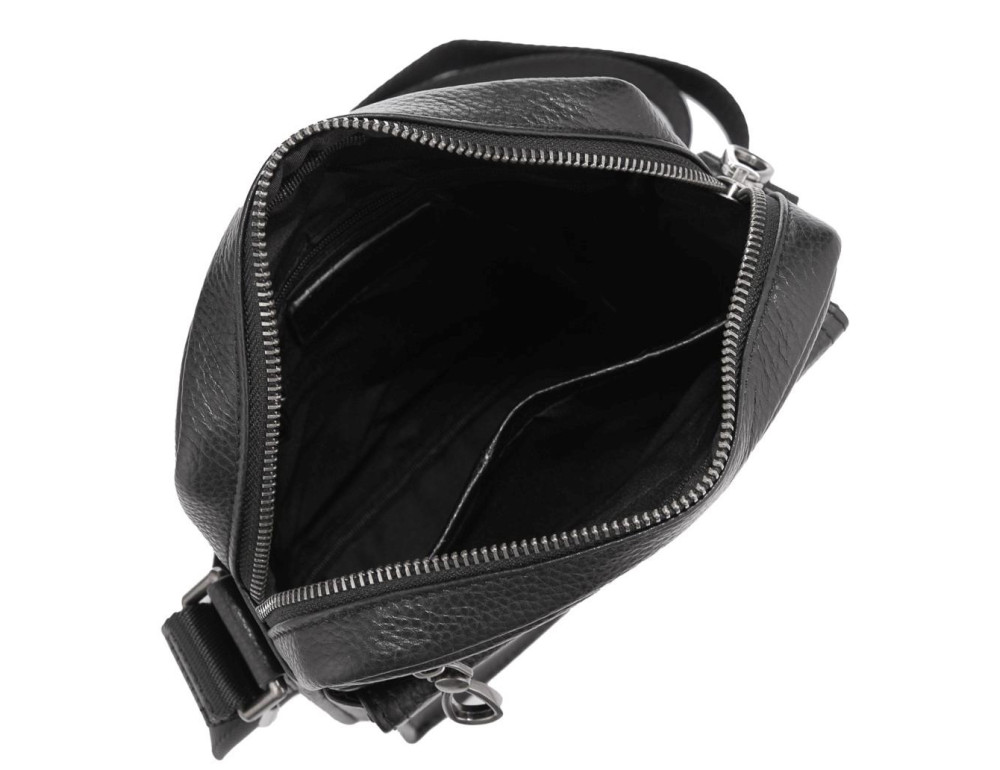 Чорна шкіряна сумка чоловіча Tiding Bag NM29-88079A - Фотографія № 4