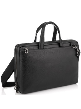 Сумка для ноутбука черная кожаная Tiding Bag NM29-88212-3A