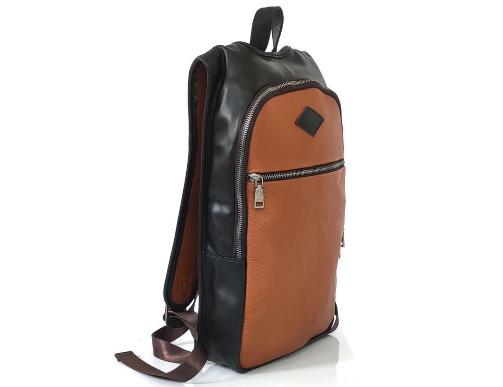 Кожаный коричневый рюкзак Tiding Bag S-JMD10-0006C - Фото № 4