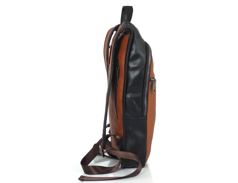 Кожаный коричневый рюкзак Tiding Bag S-JMD10-0006C - Фото № 5