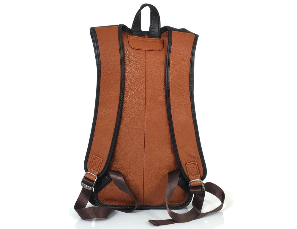 Кожаный коричневый рюкзак Tiding Bag S-JMD10-0006C - Фото № 6