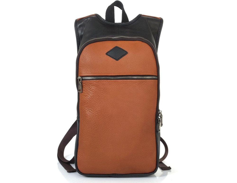 Кожаный коричневый рюкзак Tiding Bag S-JMD10-0006C - Фото № 7