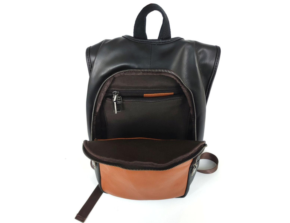 Кожаный коричневый рюкзак Tiding Bag S-JMD10-0006C - Фото № 2