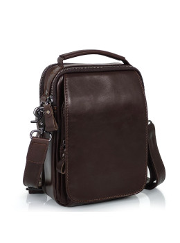 Сумка чоловіча через плече із натуральної гладкої шкіри Tiding Bag S-JMD10-6016C