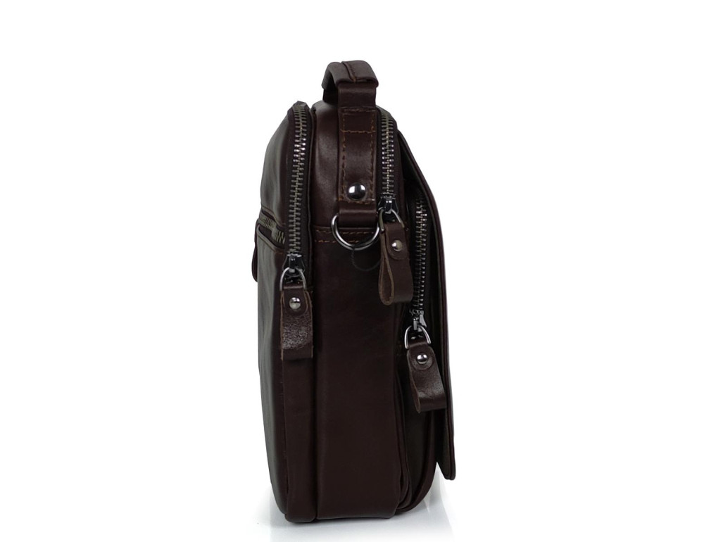 Сумка чоловіча через плече із натуральної гладкої шкіри Tiding Bag S-JMD10-6016C - Фотографія № 4