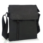 Мужской черный мессенджер с клапаном на застежке Tiding Bag S-JMD10-6038A - Фото № 100