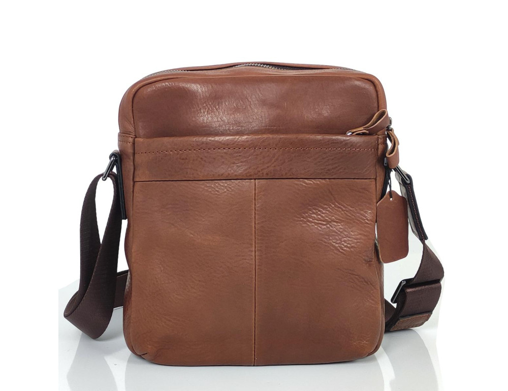 Мужской коричневый мессенджер Tiding Bag S-JMD10-8017C на молнии. - Фото № 5