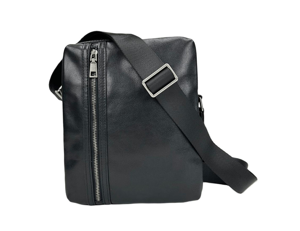 Мужской средний черный мессенджер Tiding Bag S-JMD10-8153A - Фото № 4