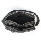 Мужской средний черный мессенджер Tiding Bag S-JMD10-8153A - Фото № 101
