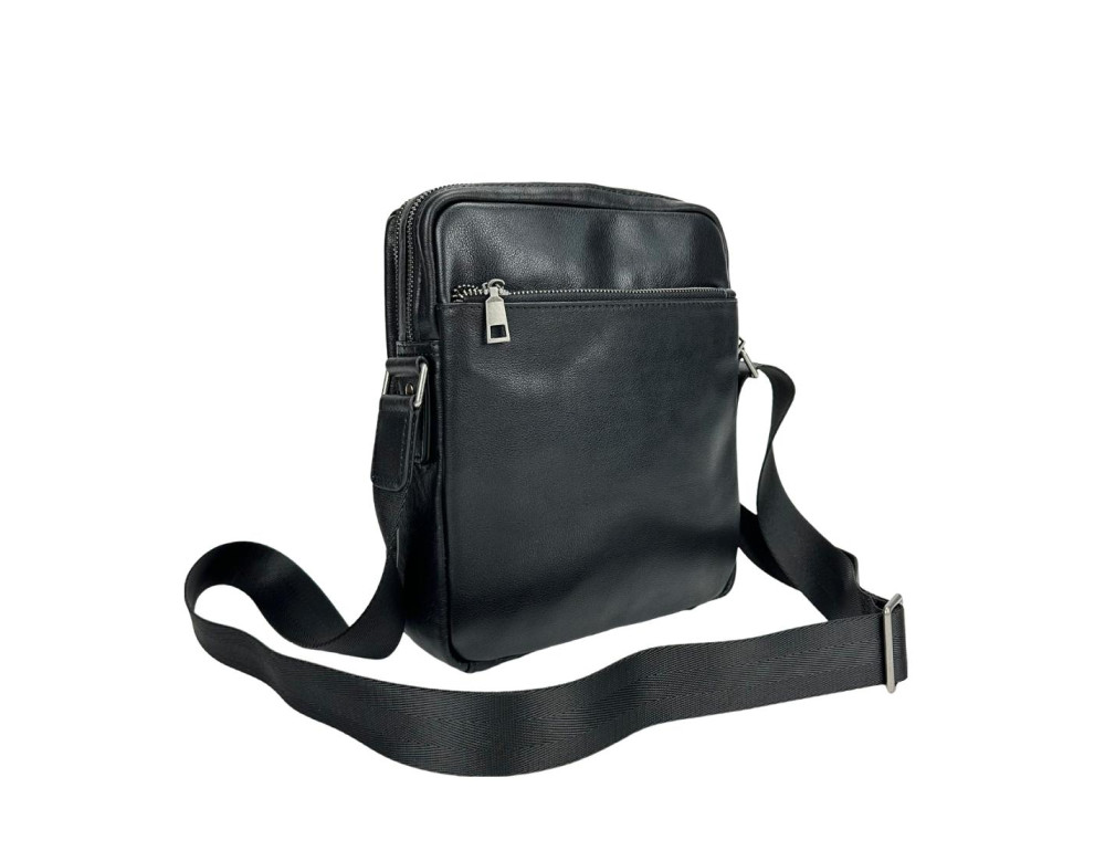 Мужской средний черный мессенджер Tiding Bag S-JMD10-8153A - Фото № 5