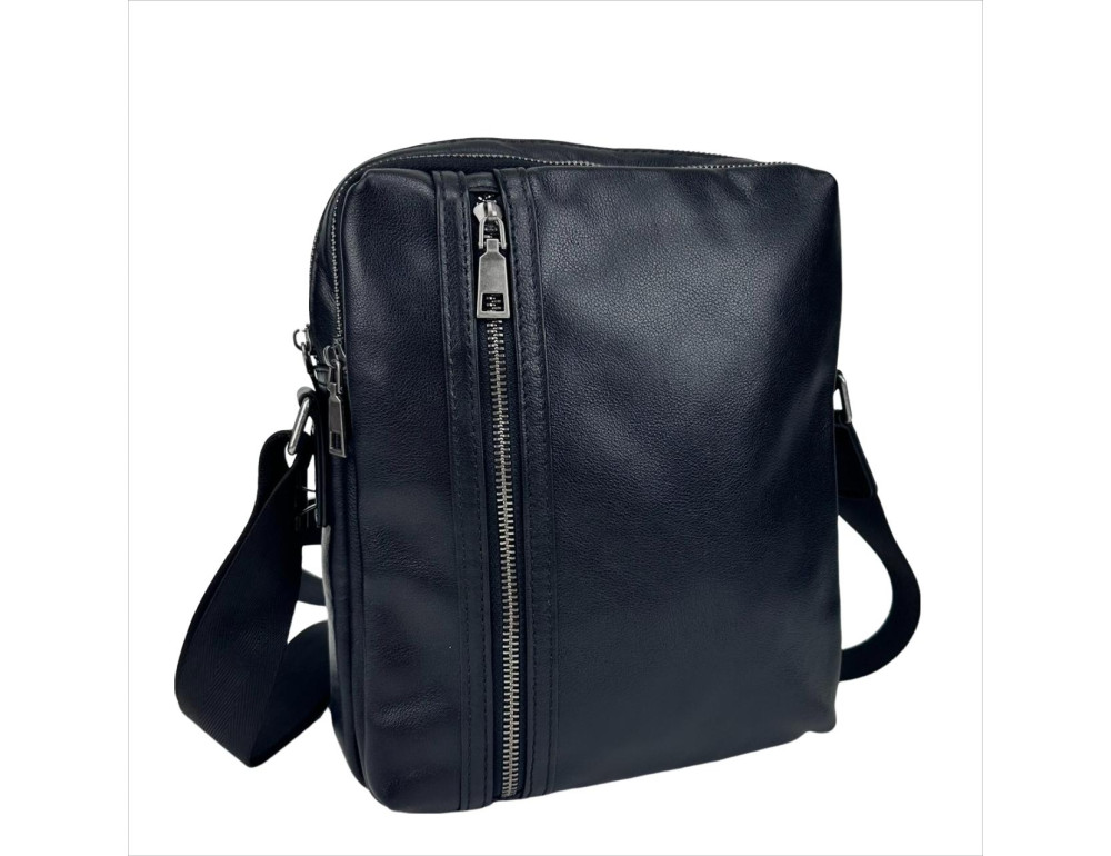 Мужской средний черный мессенджер Tiding Bag S-JMD10-8153A - Фото № 8