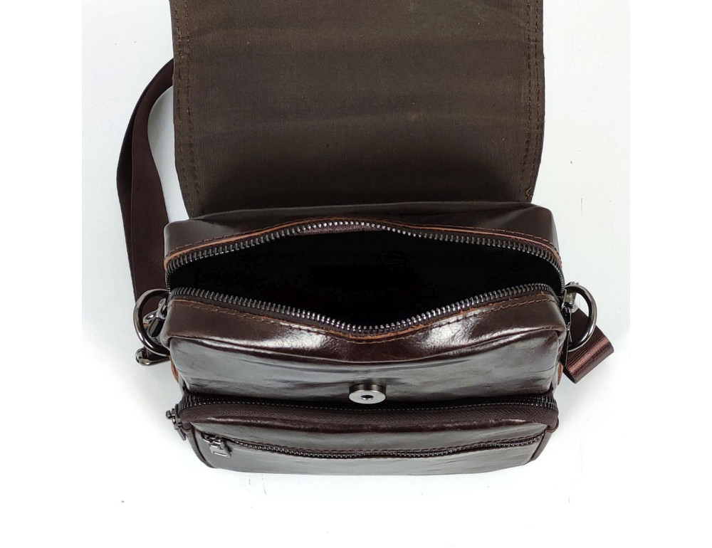 Мессенджер коричневый средний Tiding Bag S-M-7476C - Фото № 2