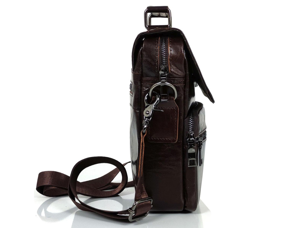 Мессенджер коричневый средний Tiding Bag S-M-7476C - Фото № 5